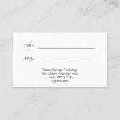 Kardiologe Visitenkarte (Rückseite)