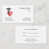 Kardiologe Visitenkarte Terminkarte (Vorne/Hinten)