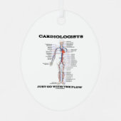 Kardiologen gehen einfach mit dem Flusskreislauf Ornament Aus Metall (Rückseite)