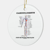Kardiologen gehen gerade mit dem Fluss Keramikornament (Links)