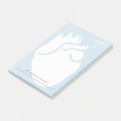 Kardiologen-personalisierter Name Post-it Klebezettel (angewinkelt)