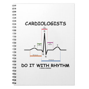 Kardiologen tun es mit Rhythm EKG Sinus Rhythm Notizblock