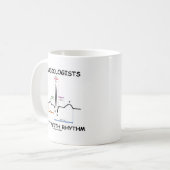 Kardiologen tun es mit Rhythmus (ECG/EKG) Kaffeetasse (Vorderseite Links)