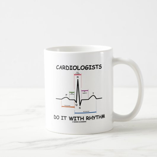 Kardiologen tun es mit Rhythmus (ECG/EKG) Kaffeetasse (Rechts)