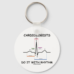 Kardiologen tun es mit Rhythmus (EKG/EKG) Schlüsselanhänger