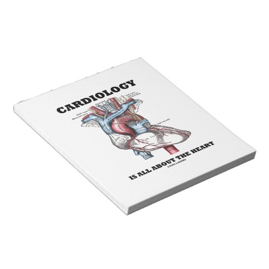 Kardiologie dreht sich alles um das Herz (anatomis Notizblock (angewinkelt)