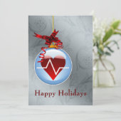 Kardiologie Feiertagskarte (Stehend Vorderseite)