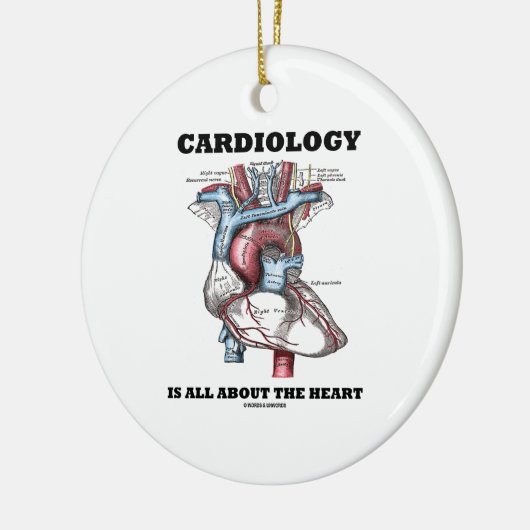 Kardiologie ist ganz über das Herz (anatomisch) Keramik Ornament (Links)