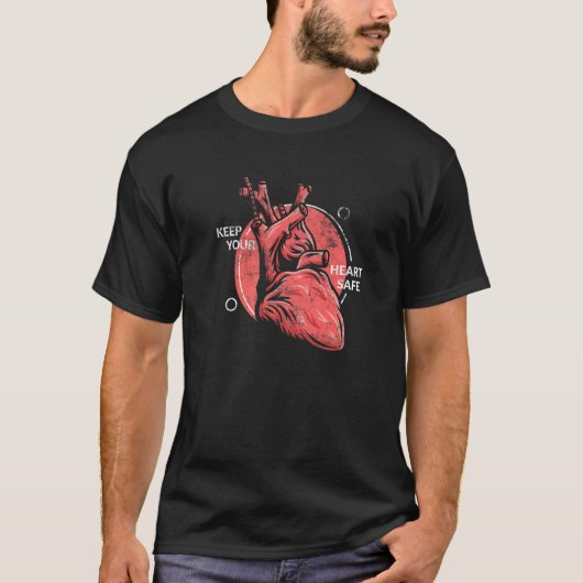 Kardiologie Kardiologe Behielt Herzsichere Anatomi T-Shirt (Vorderseite)