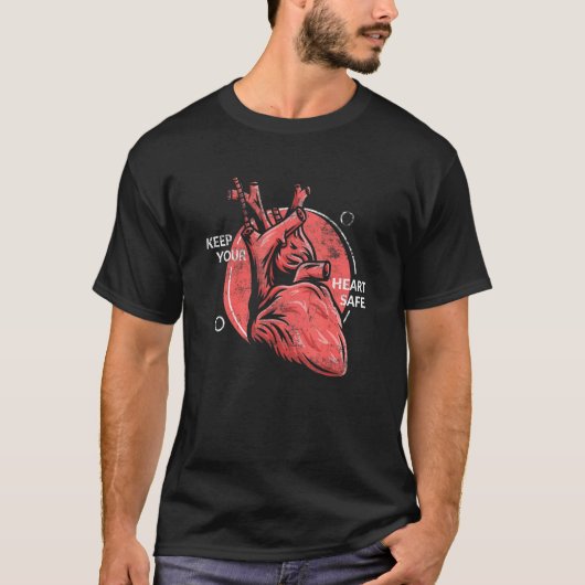 Kardiologie Kardiologe Behielt Herzsichere Anatomi T-Shirt (Vorderseite)