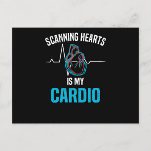 Kardiologie Kardiologe Herzstuhl Herzschlag Postkarte