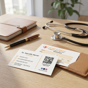 Kardiologie-Klinik-Geschäft Saubere Terminverein Visitenkarte