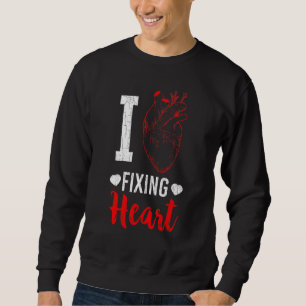Kardiologie-Liebe zur Fixierung von Herz-Grafik-Ka Sweatshirt