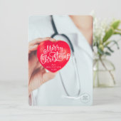 Kardiologie Mediziner Gesund Neujahr Weihnachten (Stehend Vorderseite)