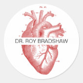 Kardiologie oder Kardiologe Runder Aufkleber (Vorderseite)