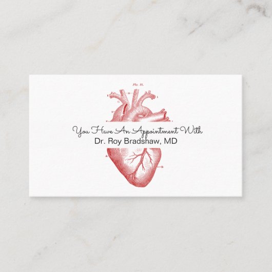 Kardiologie oder Kardiologe Terminkarte (Vorderseite)