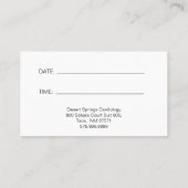 Kardiologie Patientenkarte Terminkarte (Rückseite)