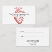 Kardiologie Patientenkarte Terminkarte (Vorne/Hinten)