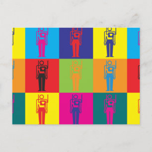Kardiologie Pop Art Postkarte