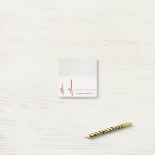 Kardiologin Physical Business Card Post-it Klebezettel (Auf Schreibtisch)