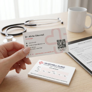 Kardiologische Klinik Unternehmen Saubere Termin Visitenkarte