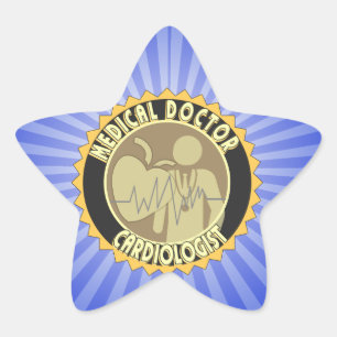 KARDIOLOGISTISCHE LOGIE - HERZARZT Stern-Aufkleber
