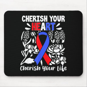 Kardiovaskuläre Unterstützung Tragen Sie Rot Herzg Mousepad