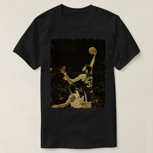 Kareem Abdul Jabbar Vintages Basketballdesign T-Shirt (Design vorne)