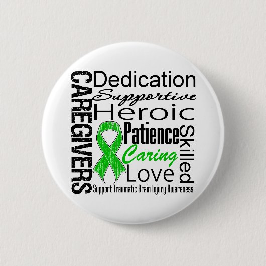 Karegier sammeln traumatische Gehirnverletzung Button (Vorderseite)