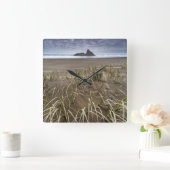 Karekare Beach | Panatahi Island, West Coast Quadratische Wanduhr (Zuhause)