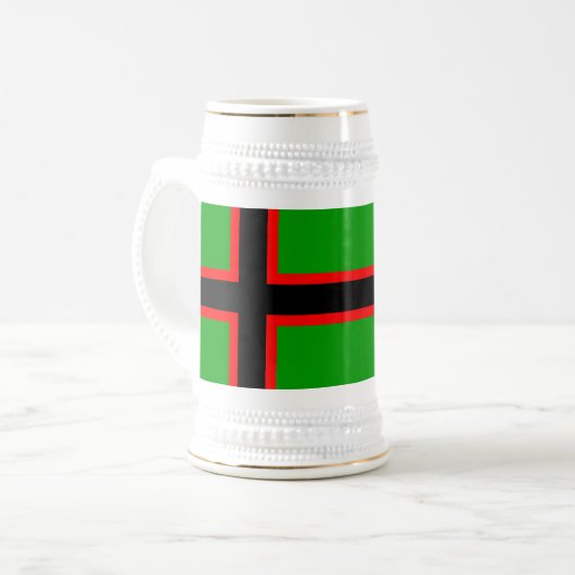Karelia-Nationalflagge Bierglas (Vorderseite Links)