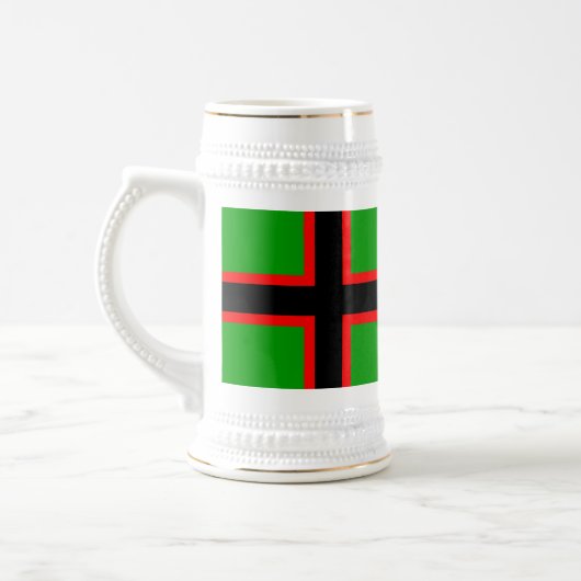 Karelia-Nationalflagge Bierglas (Links)