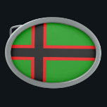 Karelia-Nationalflagge Ovale Gürtelschnalle<br><div class="desc">Patriotische Flagge von Karelia.</div>