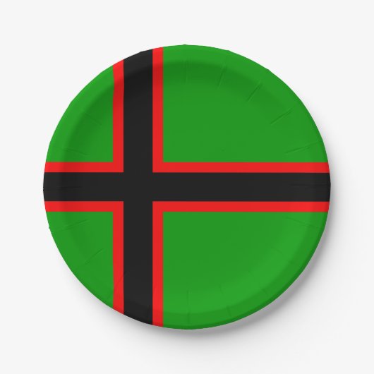 Karelia-Nationalflagge Pappteller (Vorderseite)