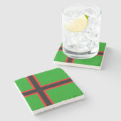 Karelia-Nationalflagge Steinuntersetzer (Seitenansicht)