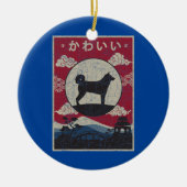 Karelian Bar Japanischer Design Kawaii Dog Mama Va Keramik Ornament (Vorne)