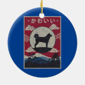 Karelian Bar Japanischer Design Kawaii Dog Mama Va Keramik Ornament (Hinten)