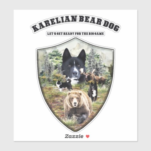 Karelian Bear Dog Aufkleber (Blatt)