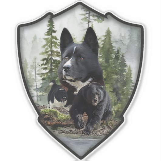 Karelian Bear Dog Aufkleber (Vorderseite)