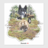 Karelian Bear Dog Aufkleber (Blatt)