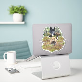 Karelian Bear Dog Aufkleber (Laptop auf Schreibtisch)