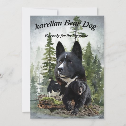Karelian Bear Dog Einladung (Vorderseite)