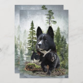 Karelian Bear Dog Einladung (Vorne/Hinten)