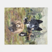 Karelian Bear Dog Fleecedecke (Vorderseite (Horizontal))