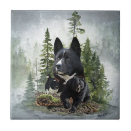 Karelian Bear Dog Fliese