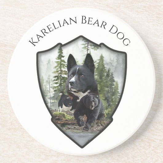 Karelian Bear Dog Getränkeuntersetzer (Vorne)
