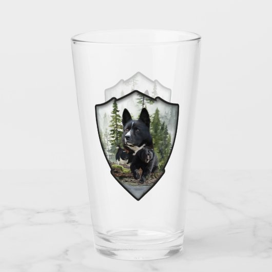 Karelian Bear Dog Glas (Vorderseite)