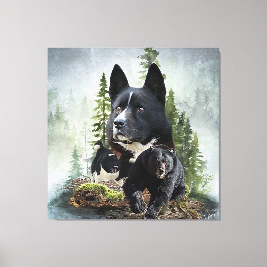Karelian Bear Dog Leinwanddruck (Vorderseite)