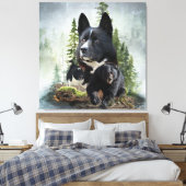 Karelian Bear Dog Leinwanddruck (Insitu (Schlafzimmer))