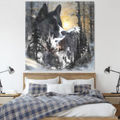 Karelian Bear Dog Leinwanddruck (Insitu (Schlafzimmer))